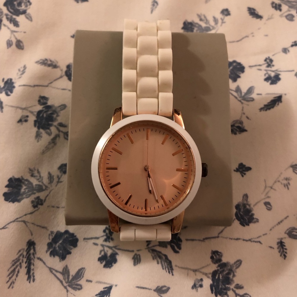 New white and rose gold watch- Target